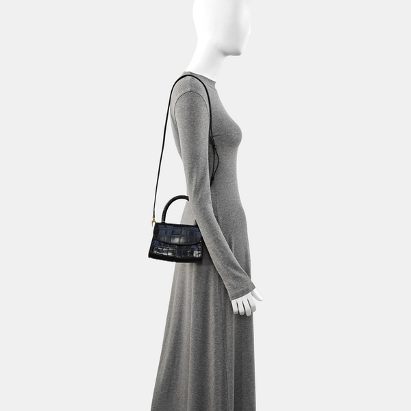 Leather Shoulder Bag Mini Black