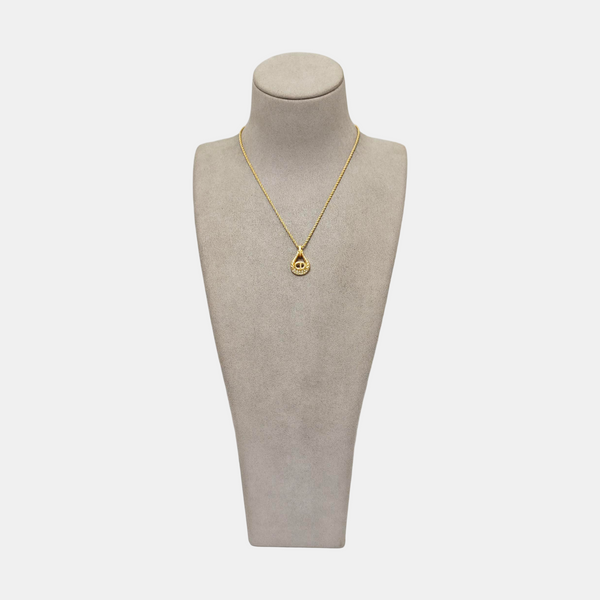 Twist Round Metal Gold Necklace