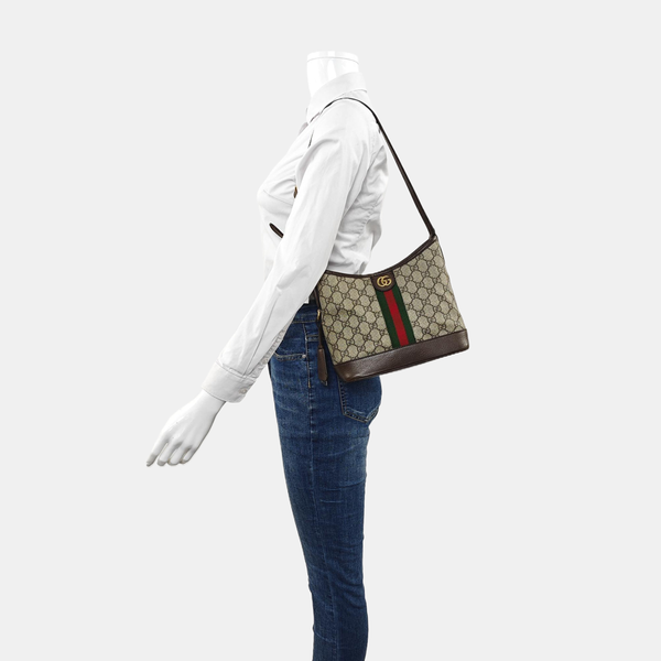Ophidia Large Monogram Coated Canvas Beige
