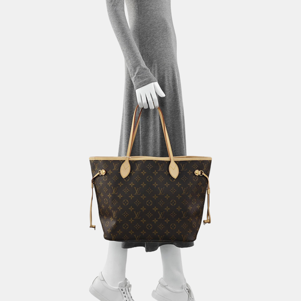 NEVERFULL MM Monogram Coated Canvas Brown