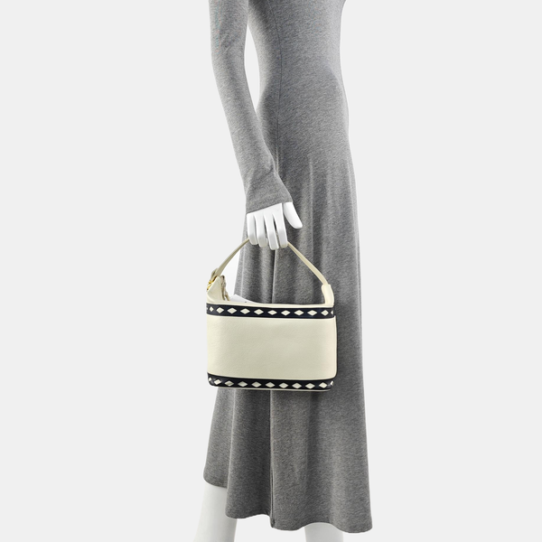 Calfskin Top Handle Bag White