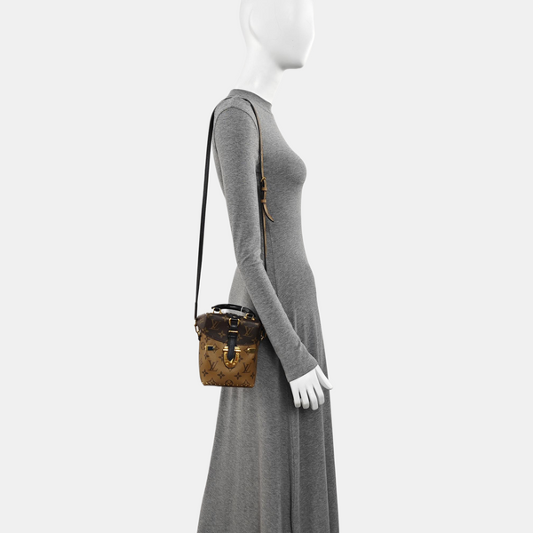 Monogram Coated Canvas Shoulder Bag Brown