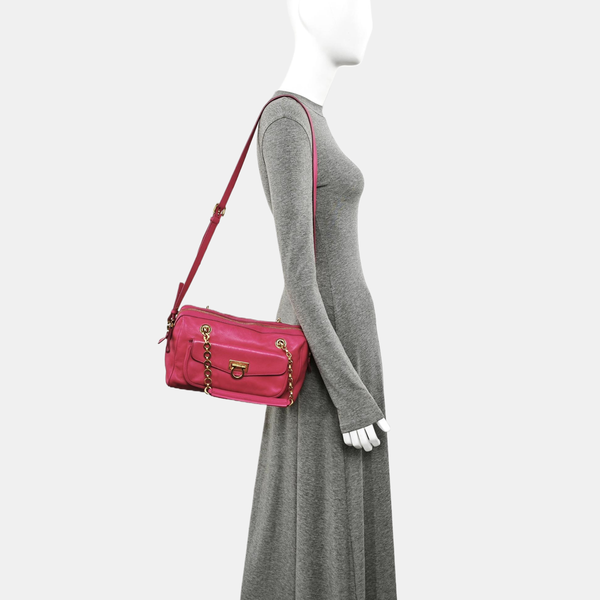 Calfskin Shoulder Bag Red