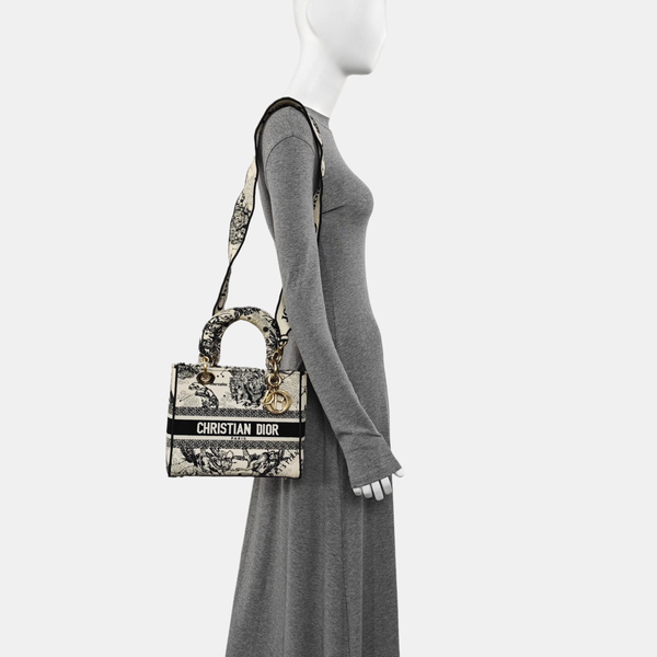 Lady Dior Medium Fabric Beige