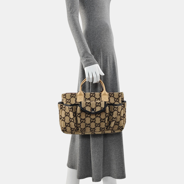 Monogram Felt Tote Bag Beige