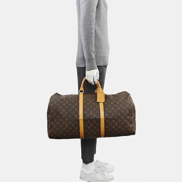 SAC SOUPLE 55 Monogram Coated Canvas Brown