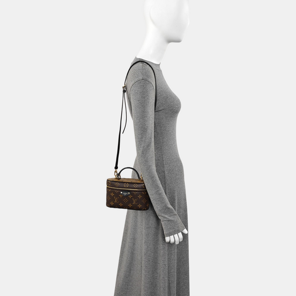 Vanity Chain Pouch Monogram Coated Canvas Brown