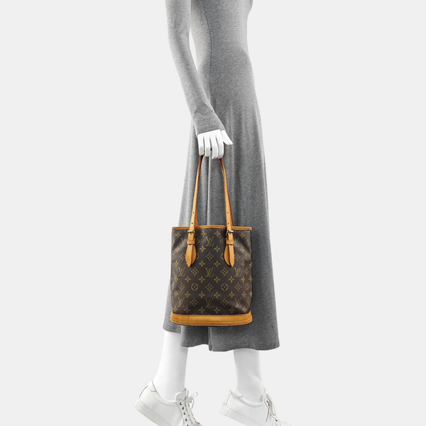 BUCKET PM Monogram Coated Canvas Brown