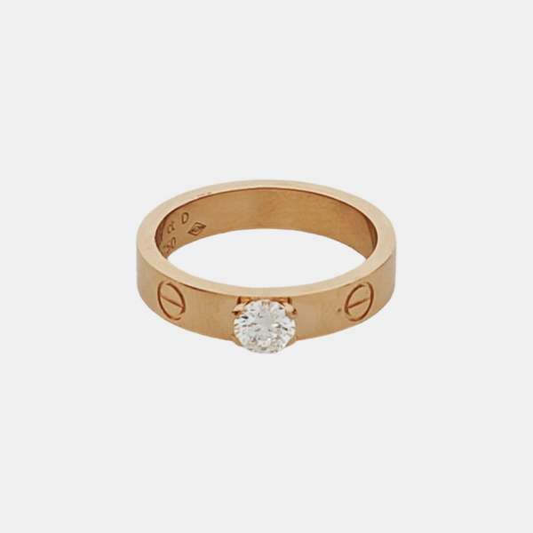 LOVE 18k Rose Gold Ring EU 49