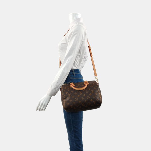 SPEEDY 25 Monogram Coated Canvas Brown