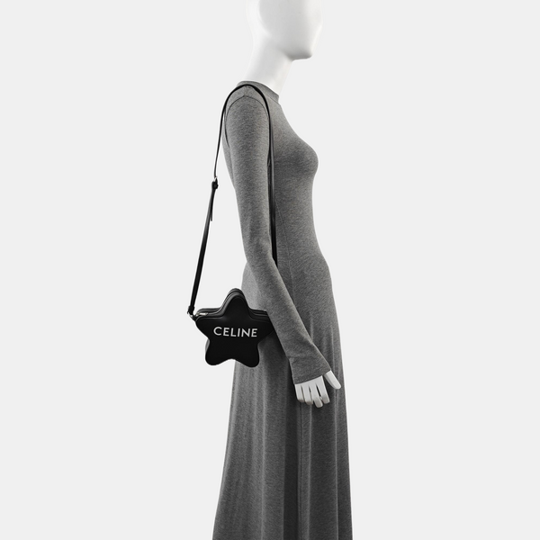 Calfskin Shoulder Bag Small Black