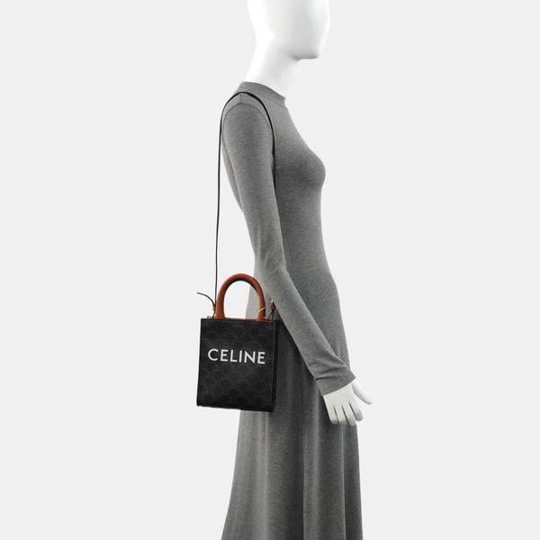 CABAS CELINE Mini Coated Canvas Brown