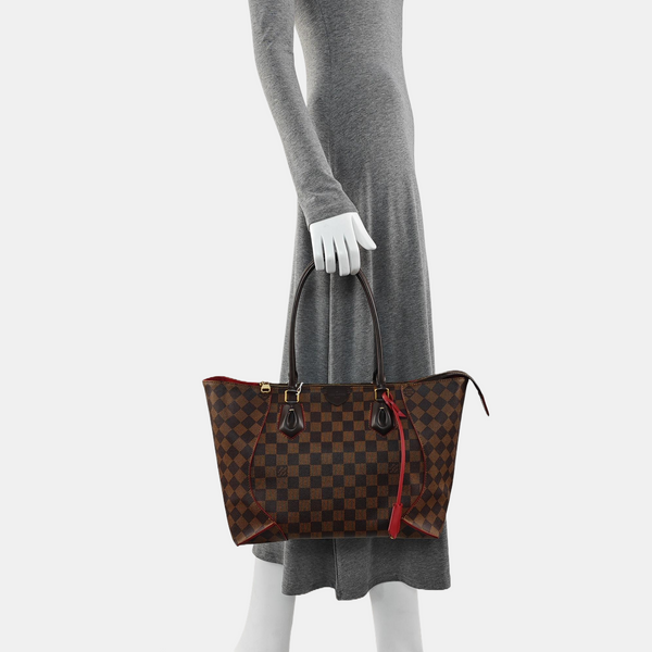 CAÏSSA MM Damier Ebene Coated Canvas Brown