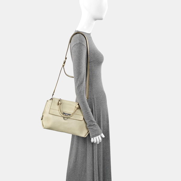 Calfskin Shoulder Bag White