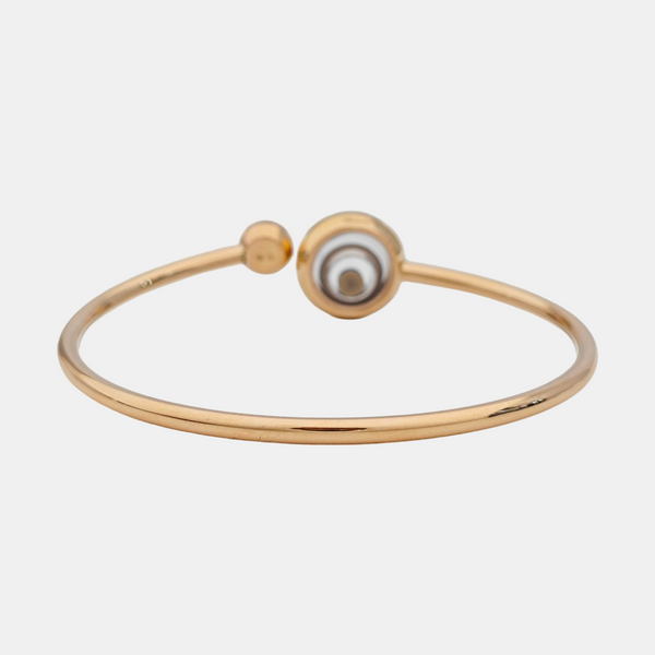 Happy Hearts 18k White Gold Rose Gold Bangle