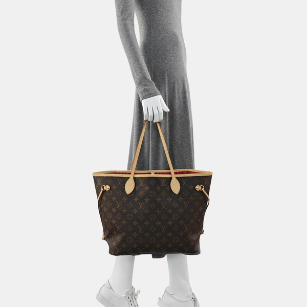 NEVERFULL MM Monogram Coated Canvas Brown
