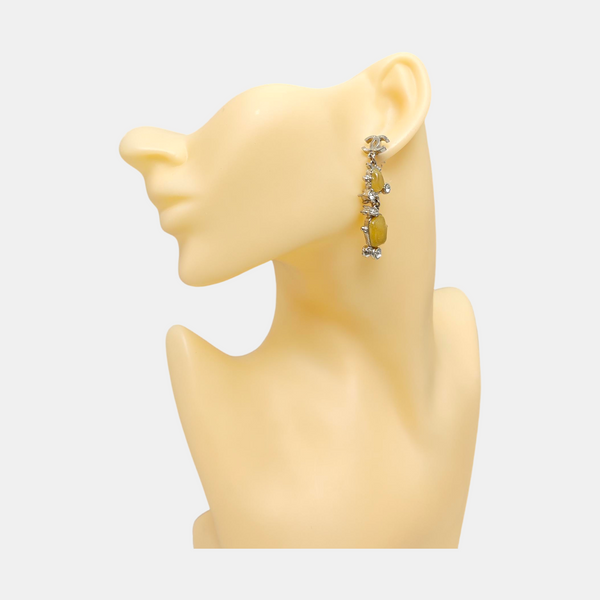 Metal Yellow Stud Earrings