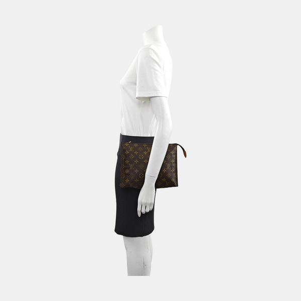 TOILET POCKET 26 Monogram Coated Canvas Brown