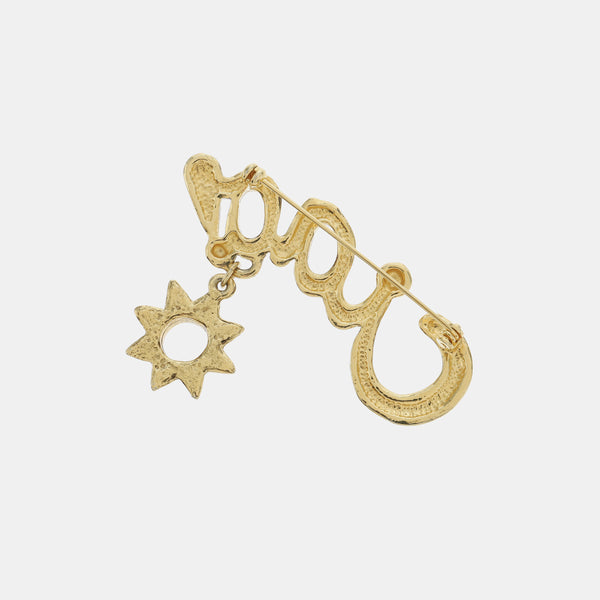 Metal Gold Brooch