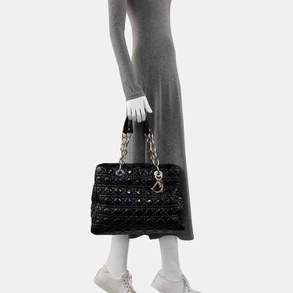 Dior Soft Cannage Patent Leather Black