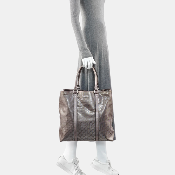 Monogram Coated Canvas Tote Bag Pink