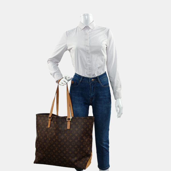 CABAS MEZZO Monogram Coated Canvas Brown