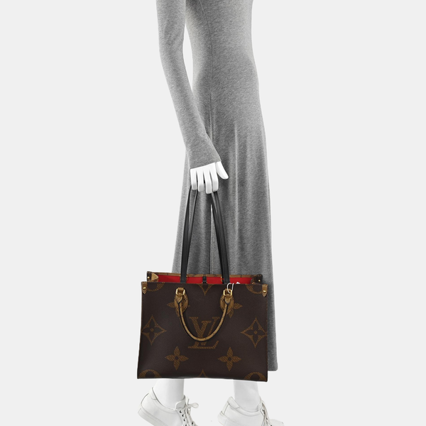ONTHEGO MM Monogram Coated Canvas Brown