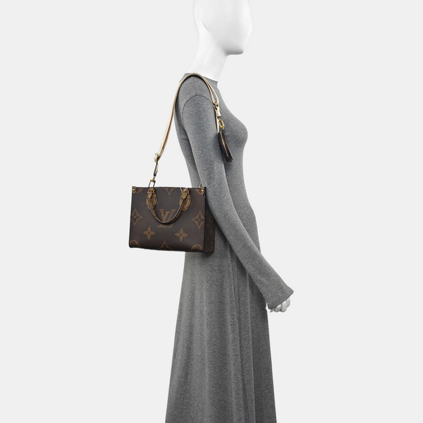 ONTHEGO PM Monogram Coated Canvas Brown