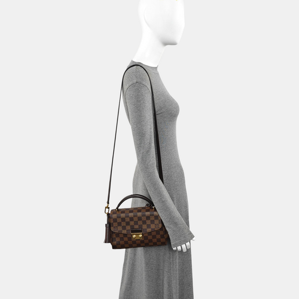 CROISETTE Damier Ebene Coated Canvas Brown
