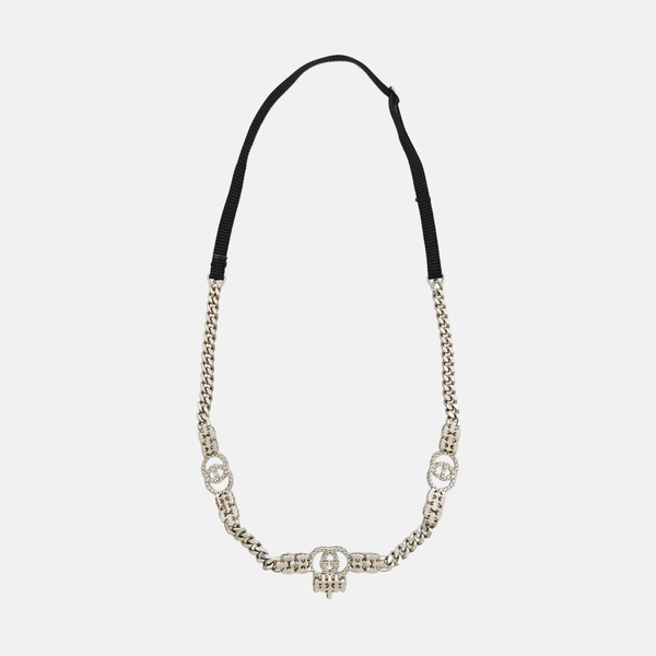 Fabric Silver Necklace