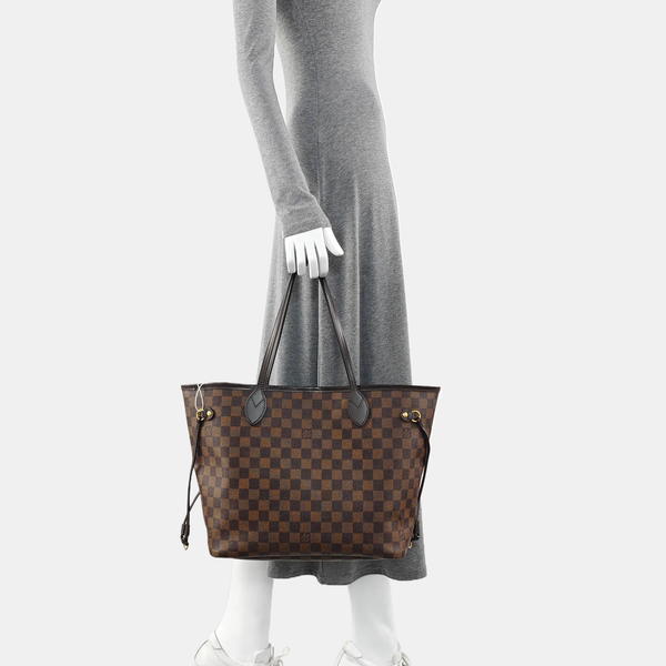 NEVERFULL MM Damier Ebene Coated Canvas Brown