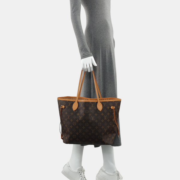 NEVERFULL MM Monogram Coated Canvas Brown