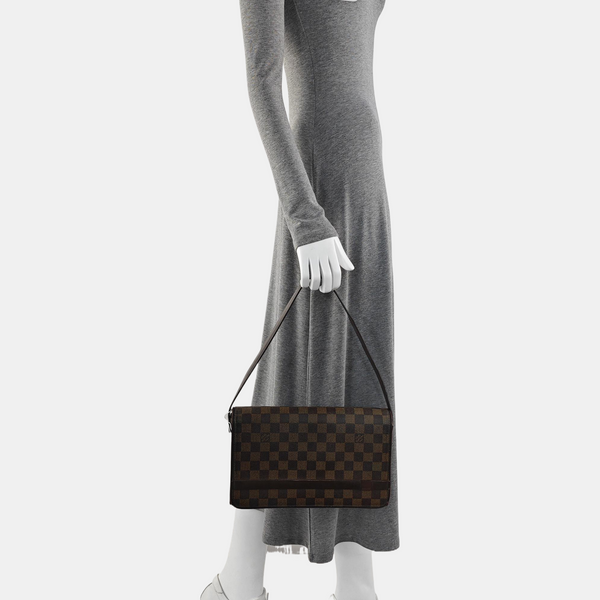 TRIBECA Damier Ebene Coated Canvas Brown