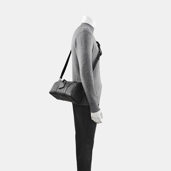 KEEPALL Monogram Coated Canvas Black