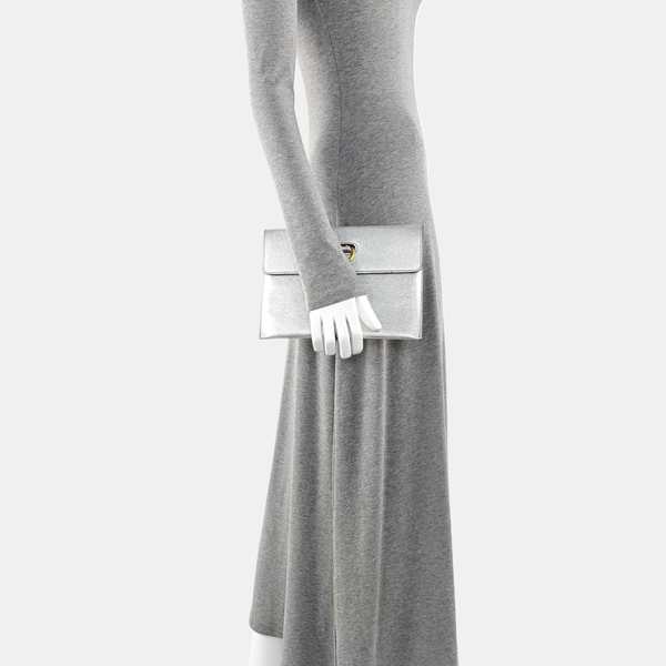 D-Ring Calfskin Silver