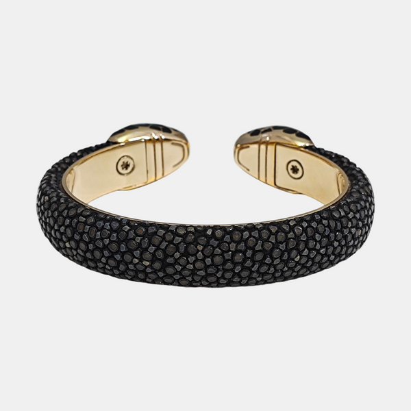 SERPENTI Brass Black Bangle