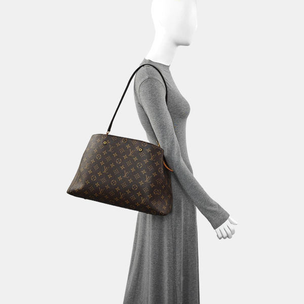 MONTAIGNE GM Monogram Coated Canvas Brown