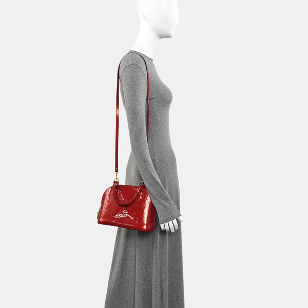 ALMA BB Monogram Patent Leather Red