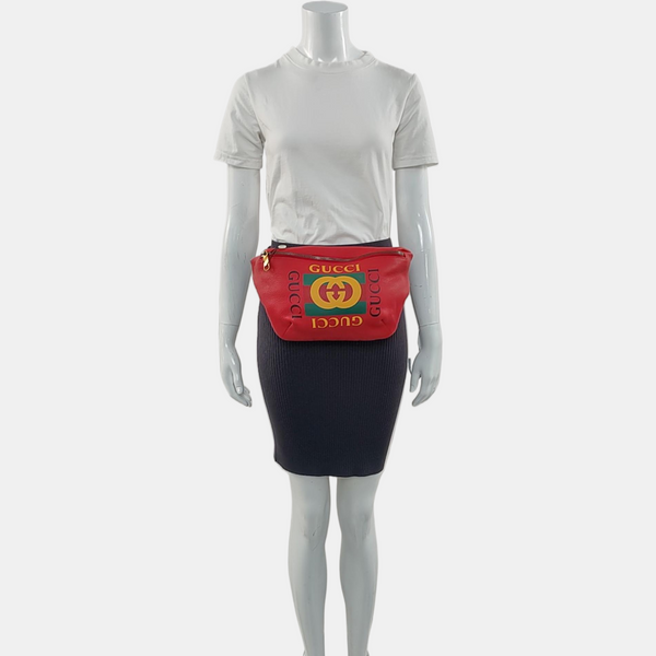 Print Large Calfskin Red