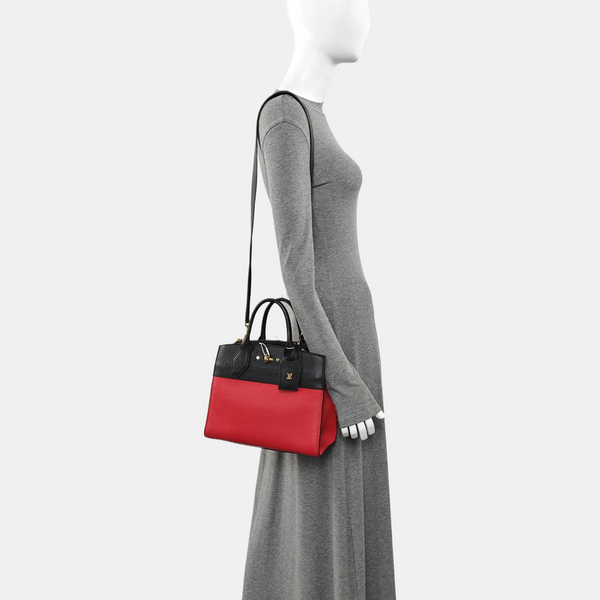 CITY STEAMER PM Calfskin Red