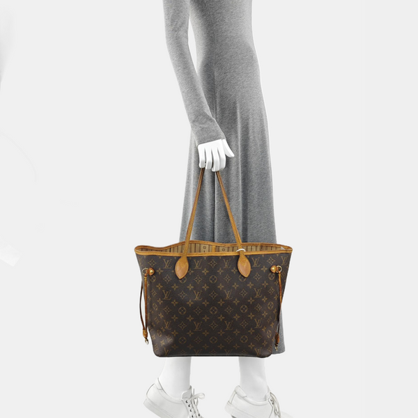 NEVERFULL MM Monogram Coated Canvas Brown