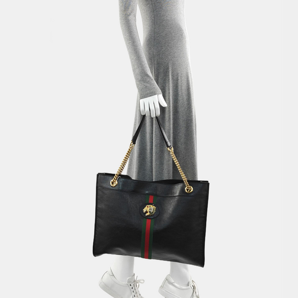 Rajah Large Calfskin Black
