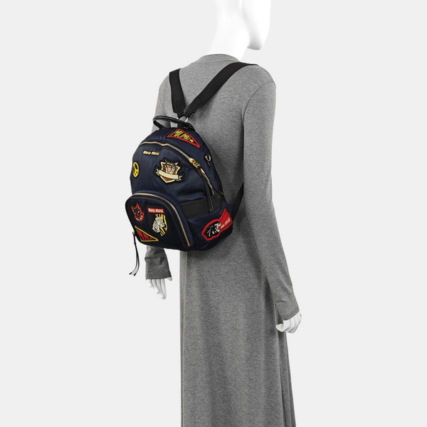 Fabric Backpack Blue
