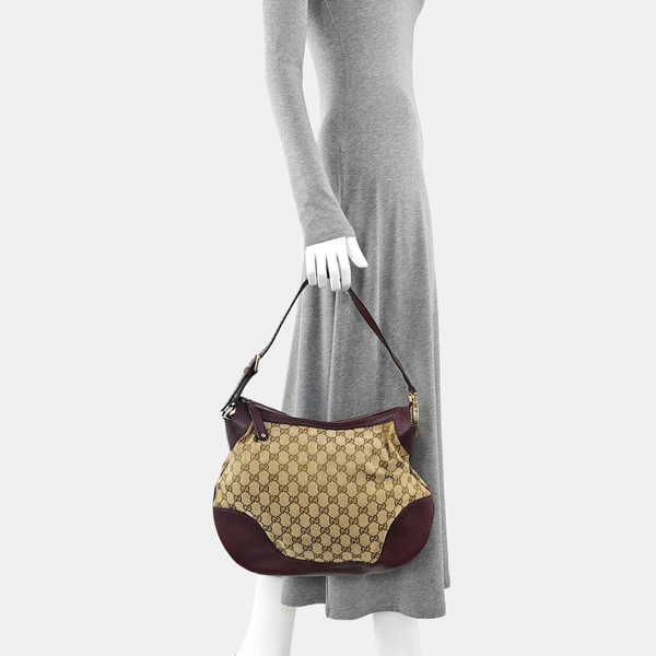Monogram Canvas Shoulder Bag Beige