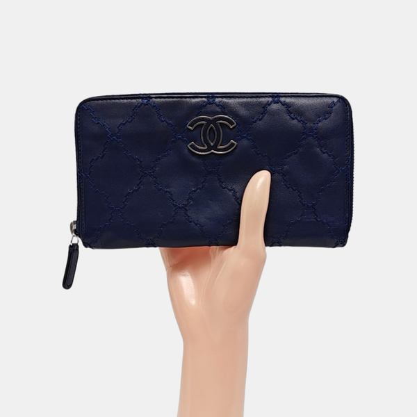 Quilted Calfskin Blue