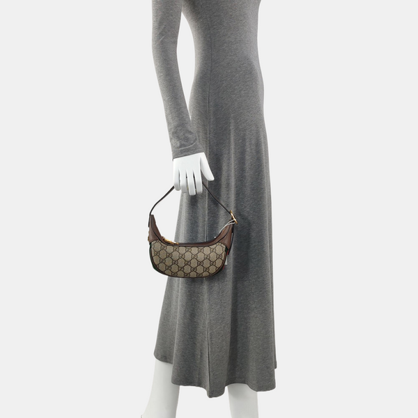 Ophidia Mini Monogram Coated Canvas Beige
