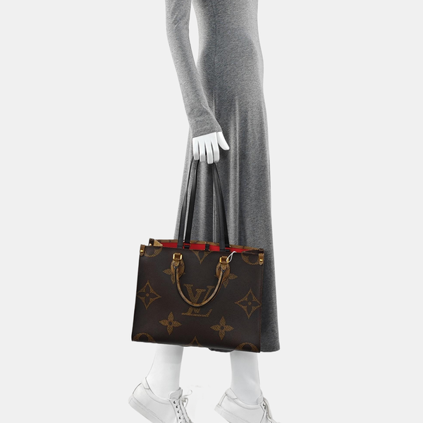 ONTHEGO MM Monogram Coated Canvas Brown