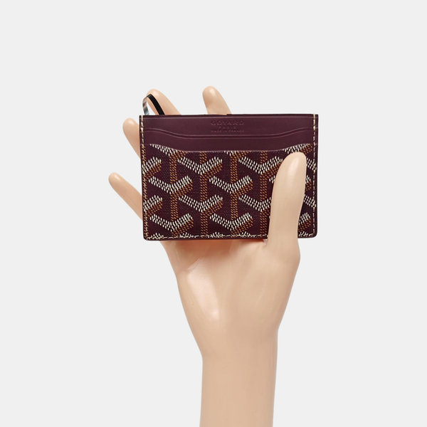 Coated Canvas Card Holder Red
