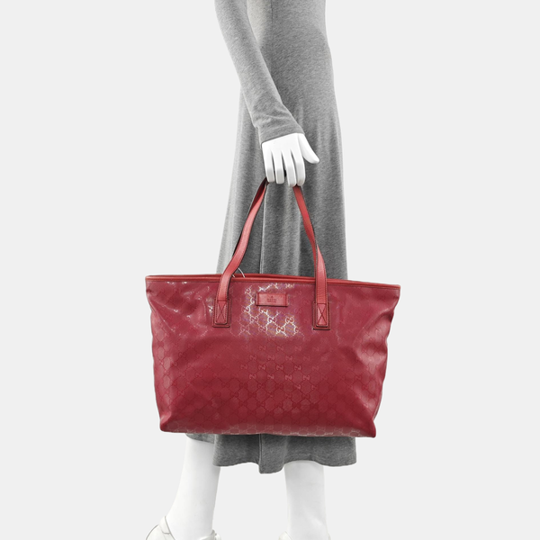 GG Imprime Monogram Coated Canvas Red