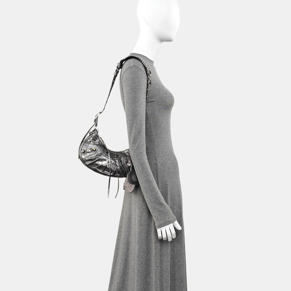 Le Cagole Mini Lambskin Silver